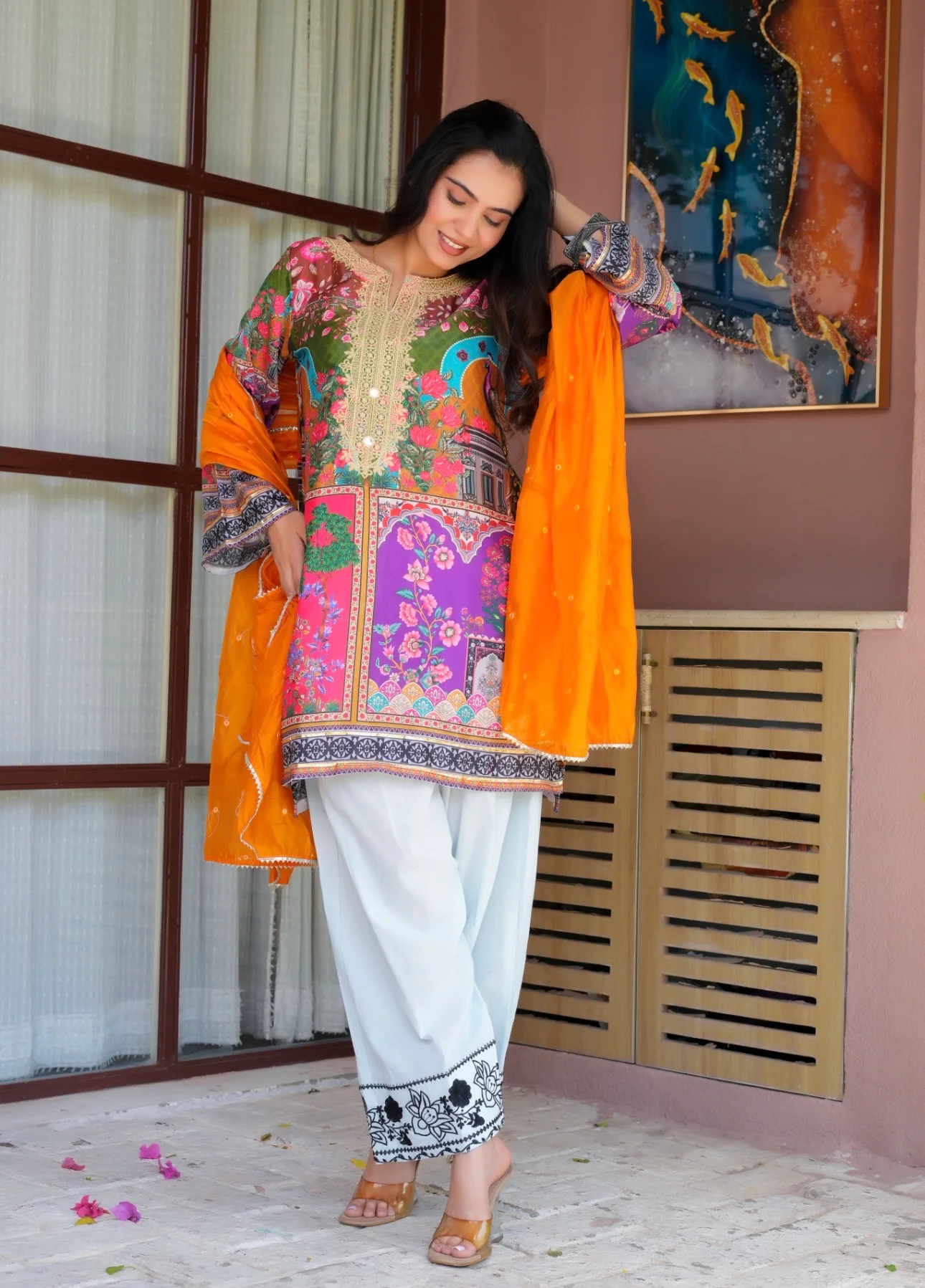 Peacock Grace Luxe Farsi Suit Set - Image 11