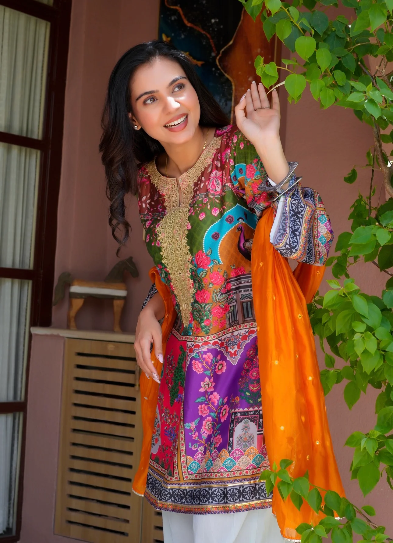 Peacock Grace Luxe Farsi Suit Set - Image 13