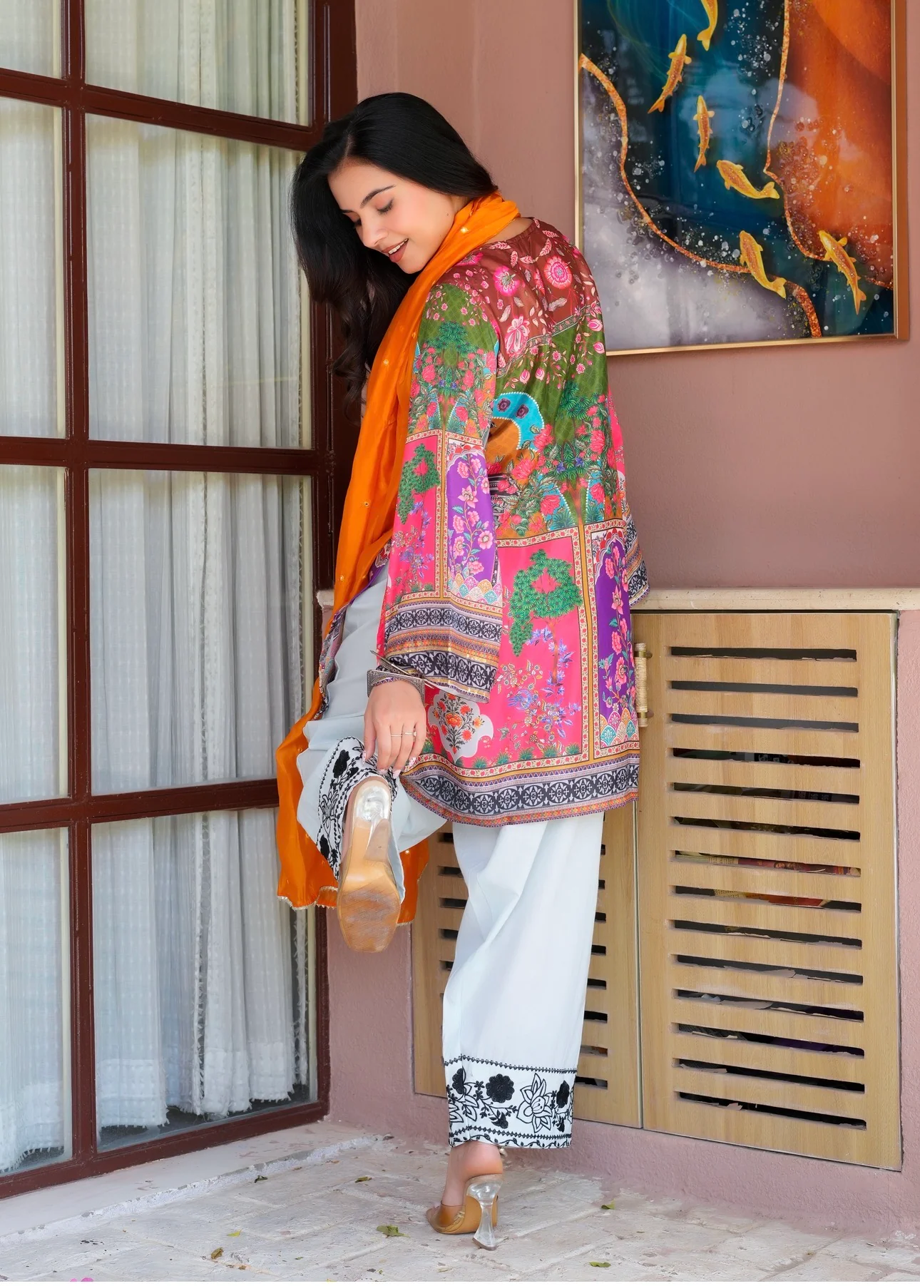 Peacock Grace Luxe Farsi Suit Set - Image 18