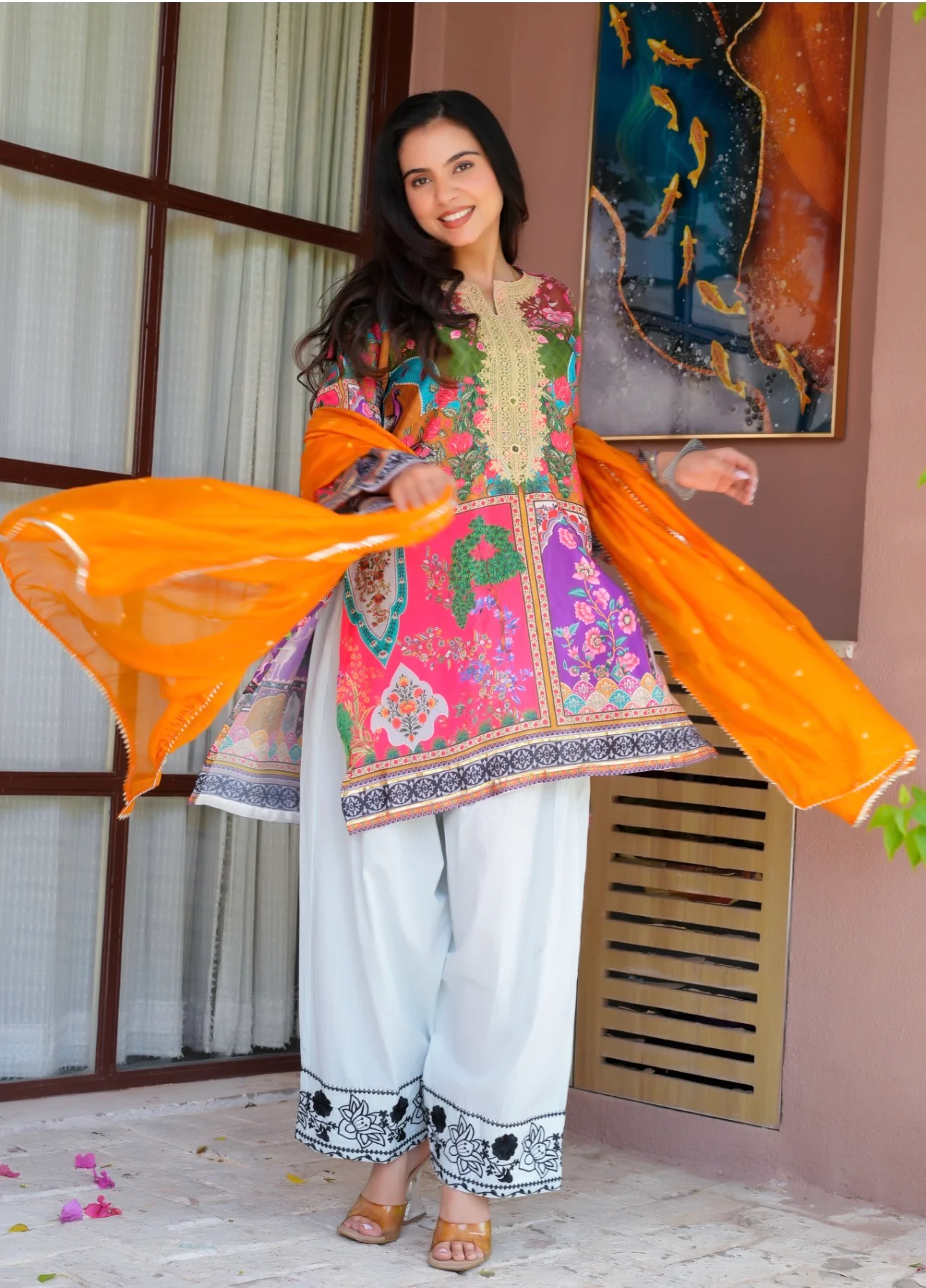 Peacock Grace Luxe Farsi Suit Set - Image 9