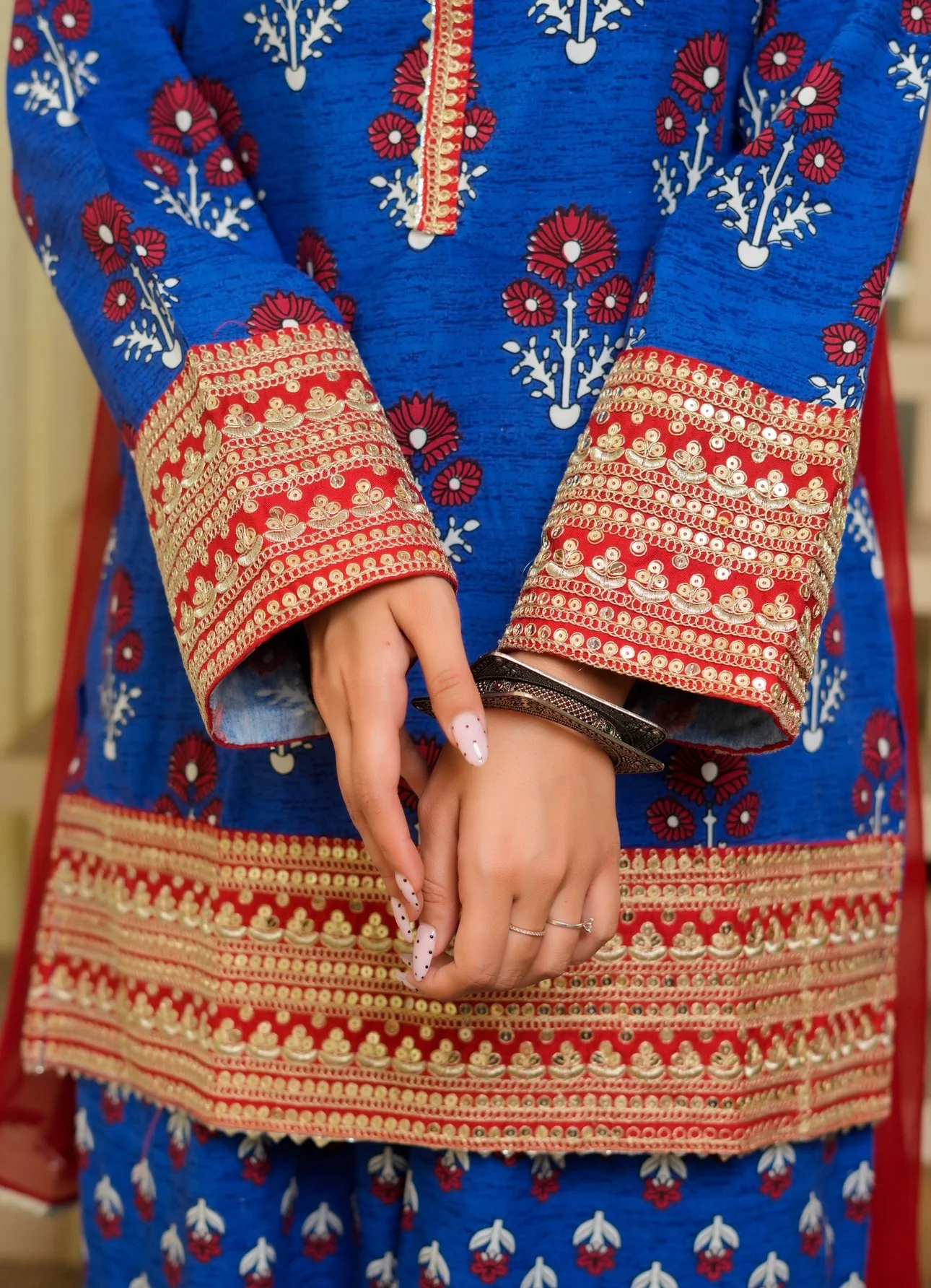 Blue buta print Farsi - Image 17