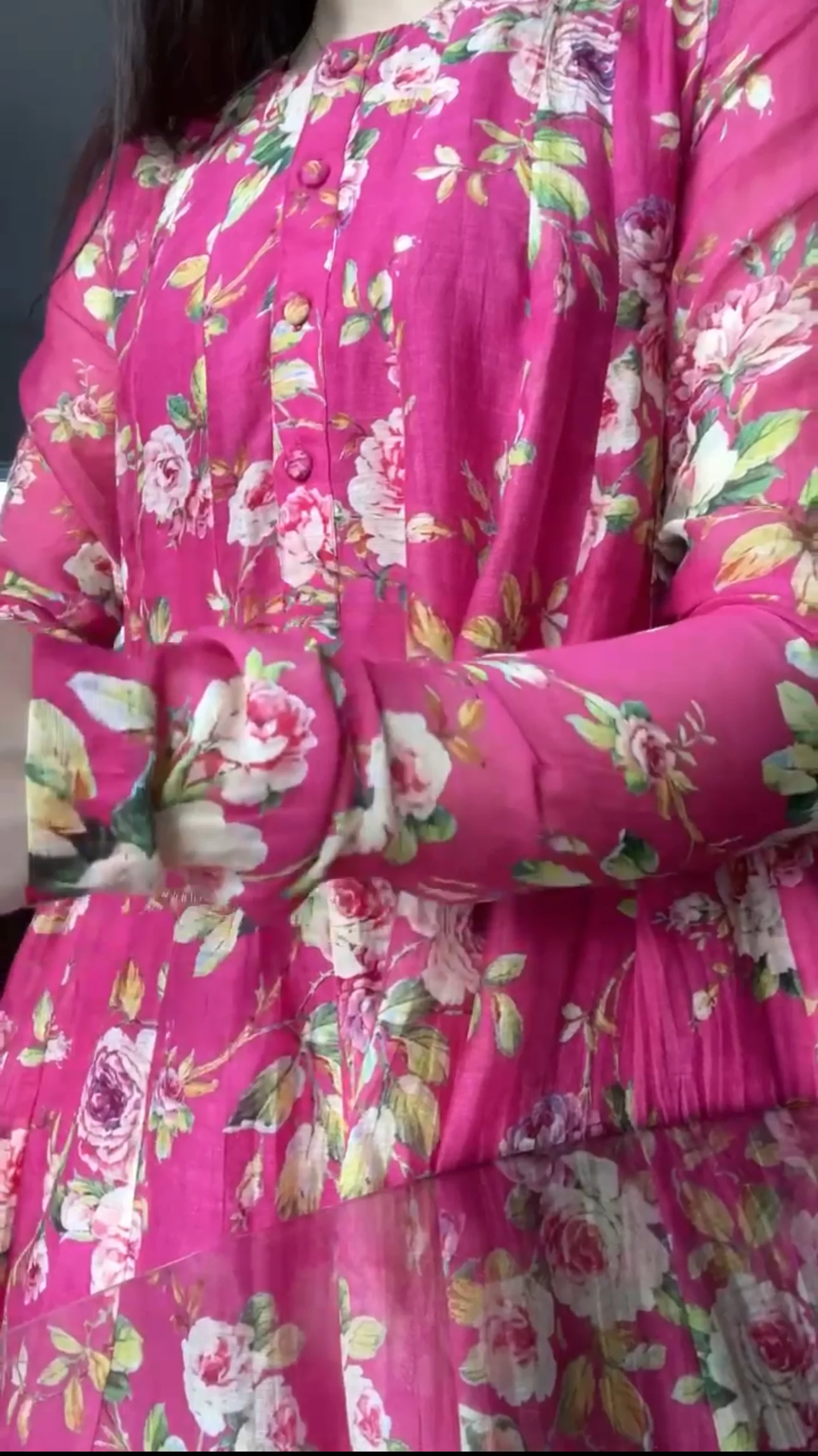 Floral anarkali suit - Image 5