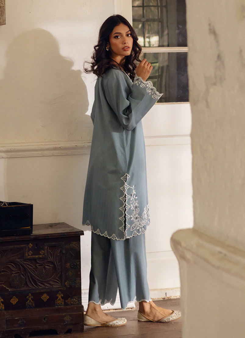 Grey Embroidered Co-ord Set - Image 11