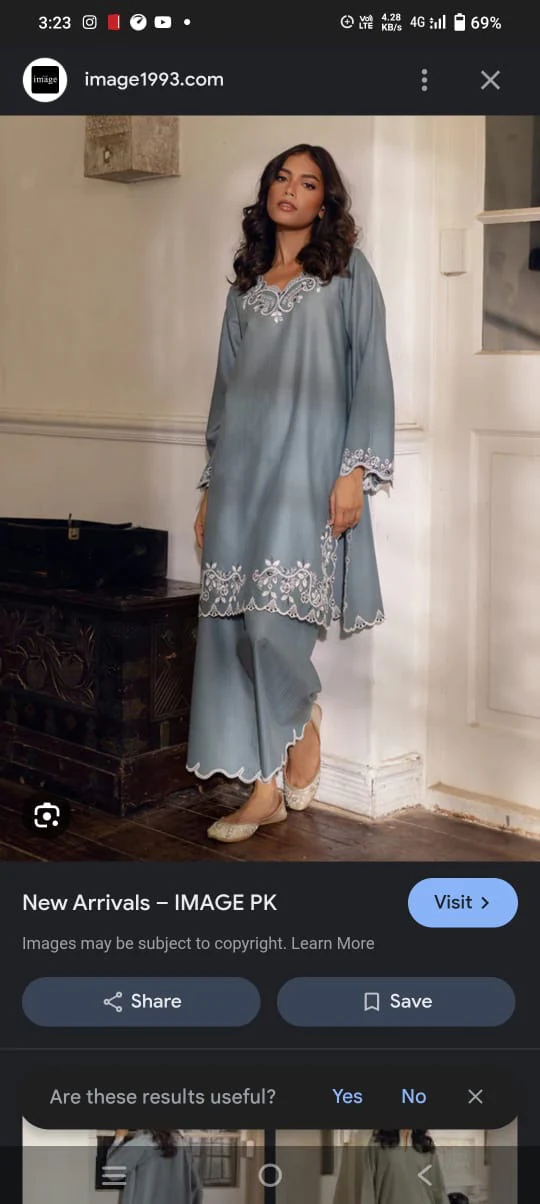 Grey Embroidered Co-ord Set - Image 12