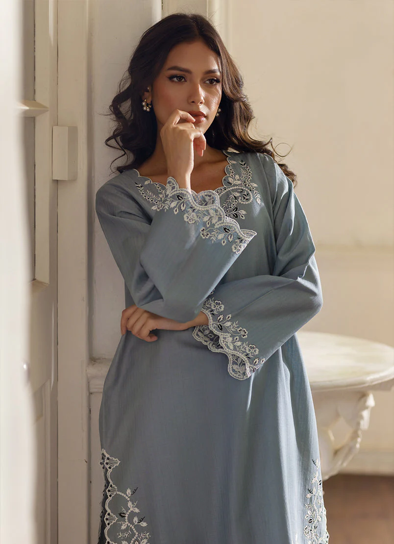 Grey Embroidered Co-ord Set - Image 9