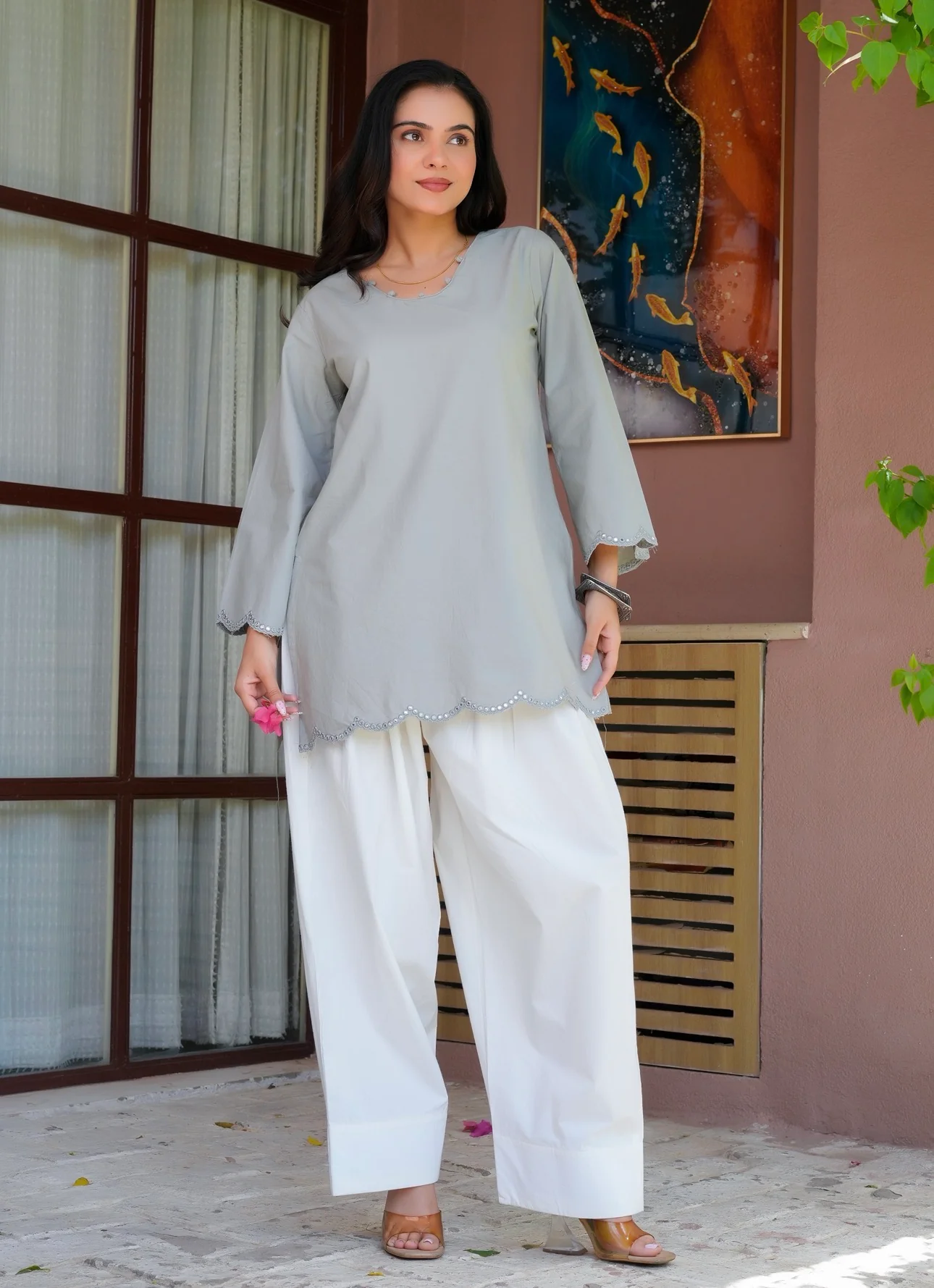 Minimal grey Farsi suit - Image 6