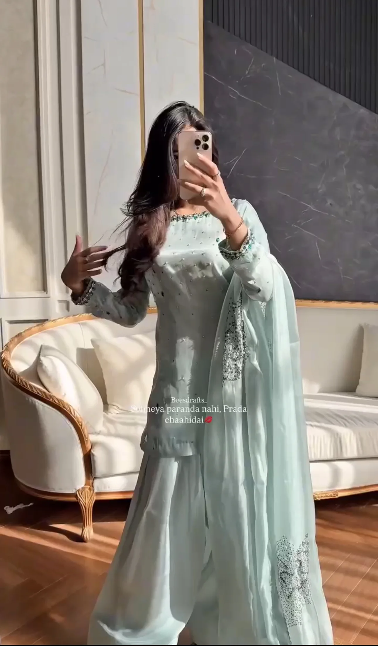 Pastel green Farsi suit - Image 7