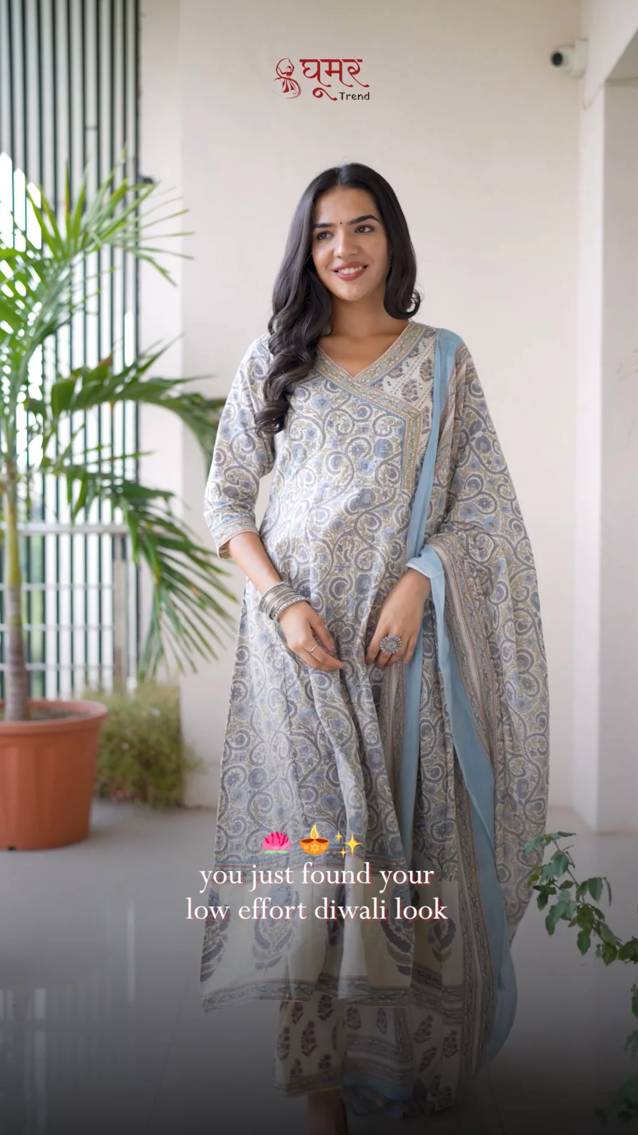 soft pastel printed suit set - Image 3